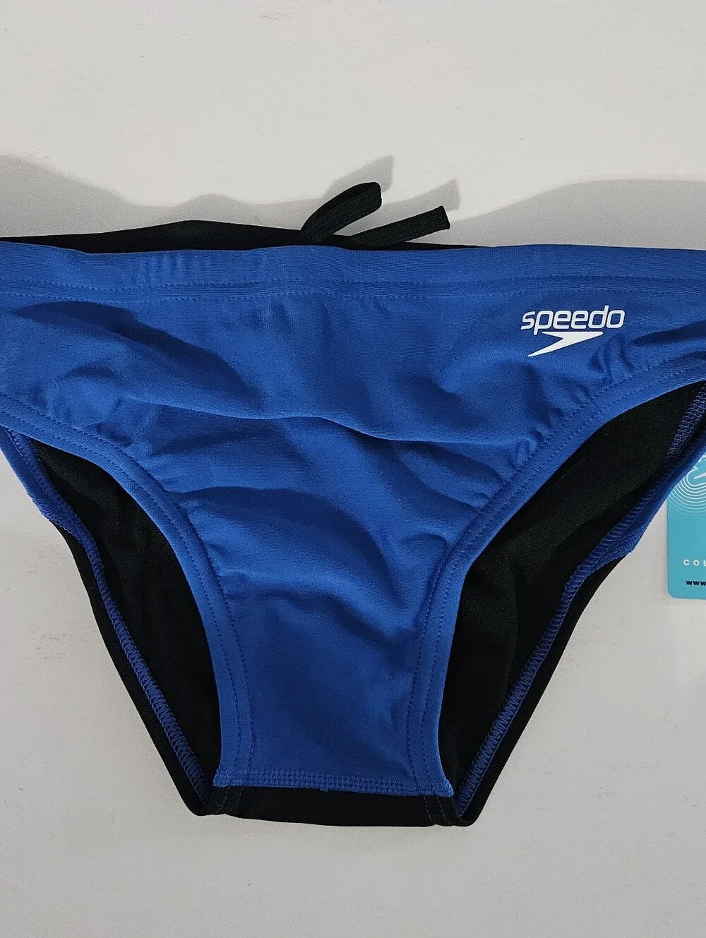 Speedo Endurance Size 28 Boys Mens Royal Blue Swim Trunks with Elastic Drawstrin